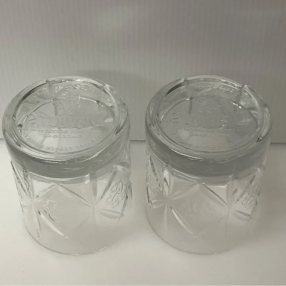 DEWAR’S (2) Scotch Whiskey Glasses Celtic Truth Knot Set of 2 Heavy Cut Glass - Picture 8 of 9